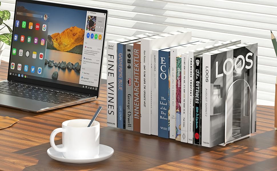 bookends book ends holder stoppers shelf stand organizer clear shelves acrylic decor heavy books