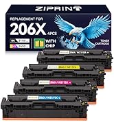 ZIPRINT 206X Toner Cartridges 4 Pack High Yield Compatible Replacement for HP 206X 206A for Color...