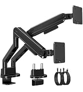 monTEK Dual Monitor Stand with USB A/C, Heavy-Duty Adjustable Mount for 17?–40? Screens,Full Moti...