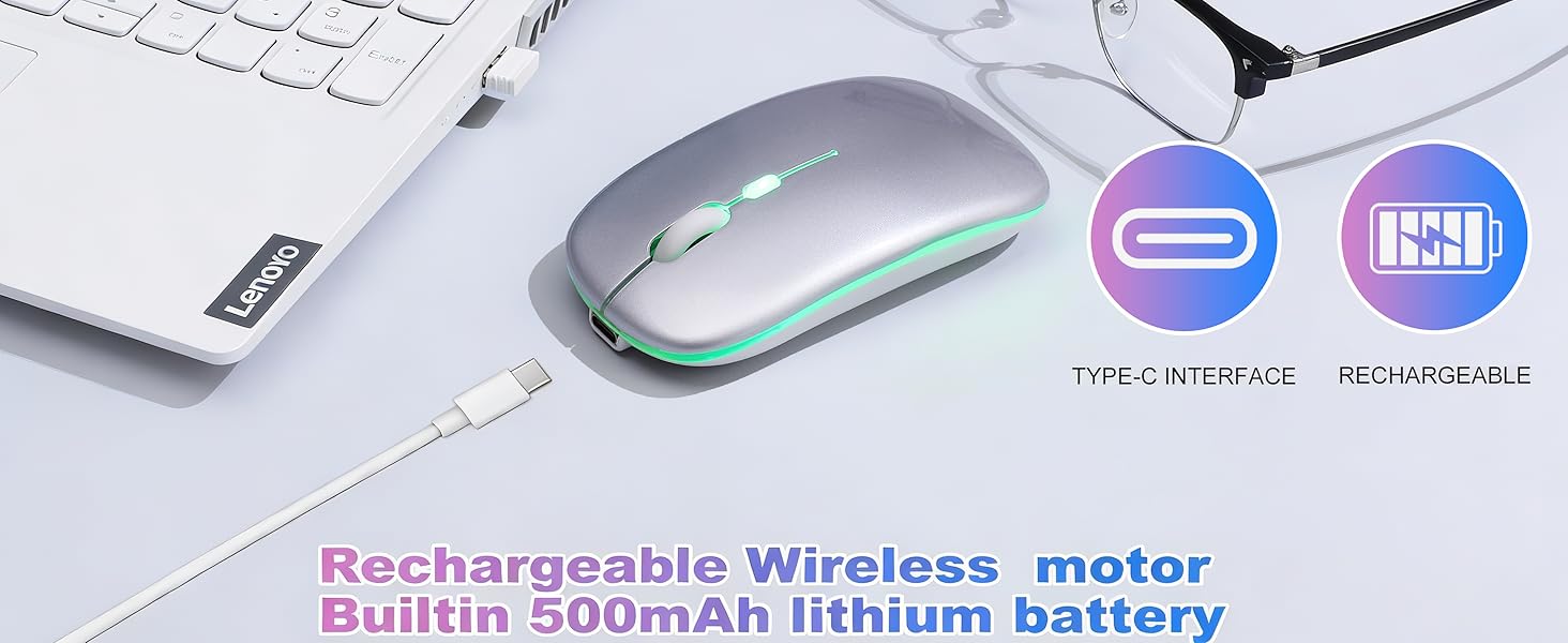 AZTZATZ Wireless Bluetooth Mouse Rechargeable