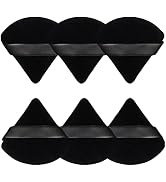 Pimoys 6 Pieces Powder Puff Face Soft Triangle Makeup Puff for Loose Powder Mineral Powder Body P...