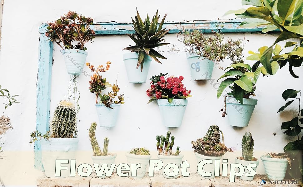 Flower Pot Clips wall plant holder