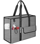 BALEINE Large Utility Tote Bag with Reinforced Bottom, Multi Pockets Foldable Tote Bag for Nurse,...