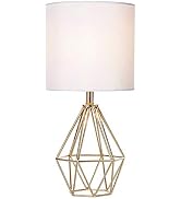 COTULIN Gold Modern Hollow Out Base Living Room Bedroom Small Table Lamp,Bedside Lamp with Metal ...