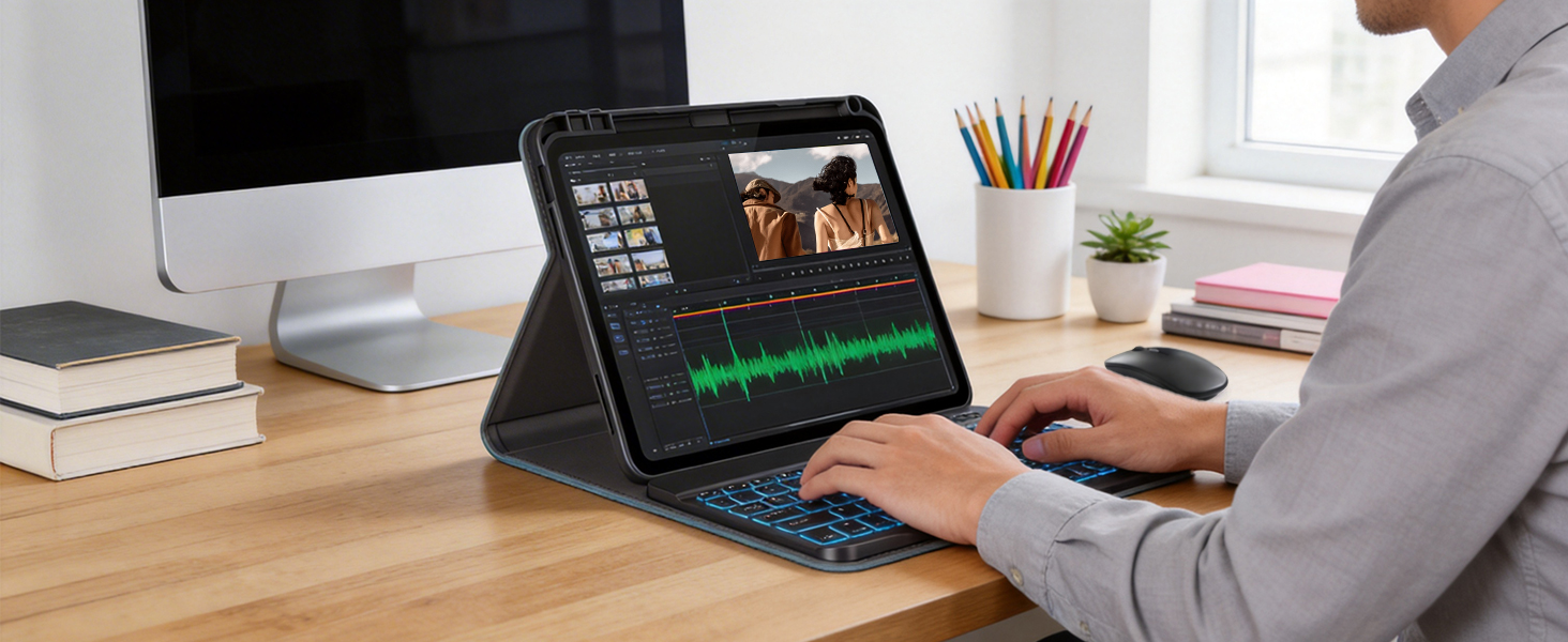ipad 11th generation case with keyboard and mouse