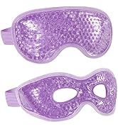 2PCS Gel Eye Mask Reusable Hot Cold Therapy Gel Bead Eye Mask for Puffiness /Dark Circles/Eye Bag...