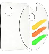 Hulameda 2Pcs Acrylic Clear Paint Palette with Thumb Hole Paint Pallet for Adults or Kids,Easy Cl...