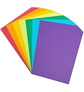Colored Cardstock 8.5 in x 11 in,56 Sheet Classic Rainbow Index Paper 300 GSM/110 LB HeavyWeight ...