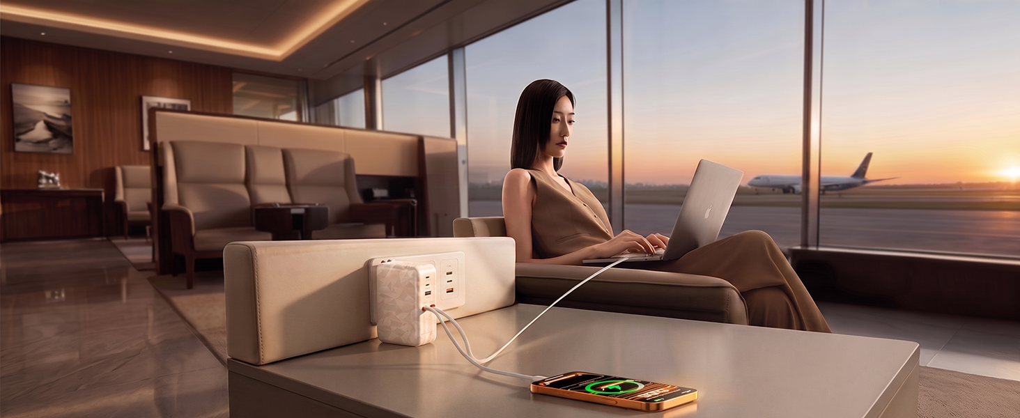 retractable usb c fast charger wall plug