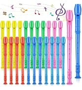 8 Hole Soprano Recorders Descant Flute Bulk With Cleaning Rod German Style for Back to School Gif...
