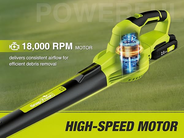 SnapFresh 20V Cordless Leaf Blower