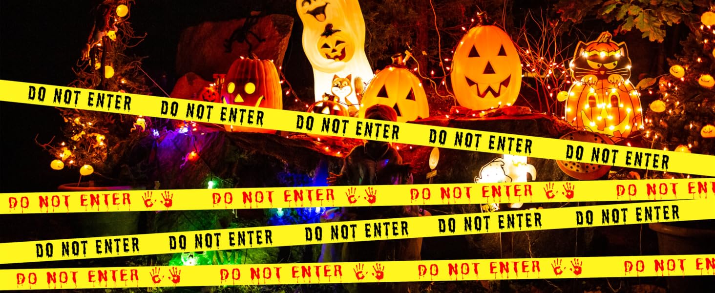 Scary Hazard Warning Tape for Halloween