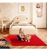 Ehayx Red Rugs for Bedroom, 4x6 Soft Fluffy Small Area Rug for Living Room, Shag Bedside Carpet f...