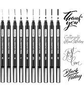 Calligraphy Pen,10 Size Calligraphy Pens for Writing,Calligraphy markers, Brush Pens Calligraphy ...