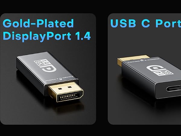 XAOSUN 8K@60Hz USB C to DisplayPort 1.4 Adapter
