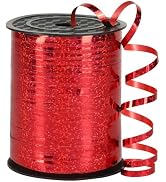 Bright Red Curling Ribbon,3/16 inch x 500 Yards Shiny Red Curling Ribbon Sparkling Balloon String...
