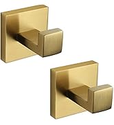 VELIMAX Premium Stainless Steel Towel Hook Square Robe Hook Coat Hook Heavy Duty Wall Mounted Lux...
