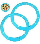 QTECLOR Adjustable Silicone Pie Crust Shield Pie BPA-free Protectors Cover Kitchen Tool for Bakin...