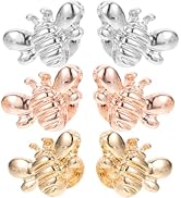 Mikikit 2sets Honey Bee Watch Charm Bee Watch Band Nails Band Charms Stack 6pcs*2