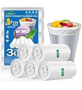 OKKEAI 3 Gallon Small Trash Bags,120 Counts Eco Garbage Bags, Extra Thick 0.015 MM Small Kitchen ...