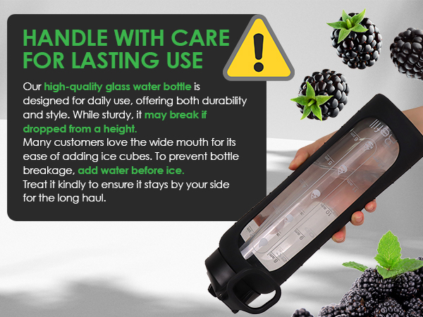 glass water bottle