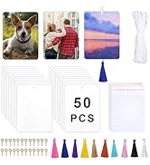 50 pcs sublimation air fresheners blanks,with Tassels Sublimation Blanks Products DIY Air Freshen...