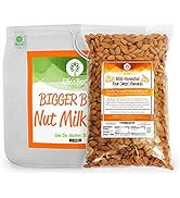 Pro Quality Nut Milk Bag XL 12x12 & Wild Harvest Sproutable Raw Almonds 3LB Bundle