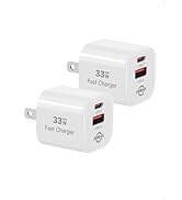PDMAX 30W USB-C Wall Charger - Fast Charging Block, Dual Port 30 Watts USB-C & USB-A Power Adapte...