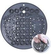 Luckyiren Larger Foot Scrubber Mat for Shower, Silicone Foot & Back Body Exfoliator Massager Clea...