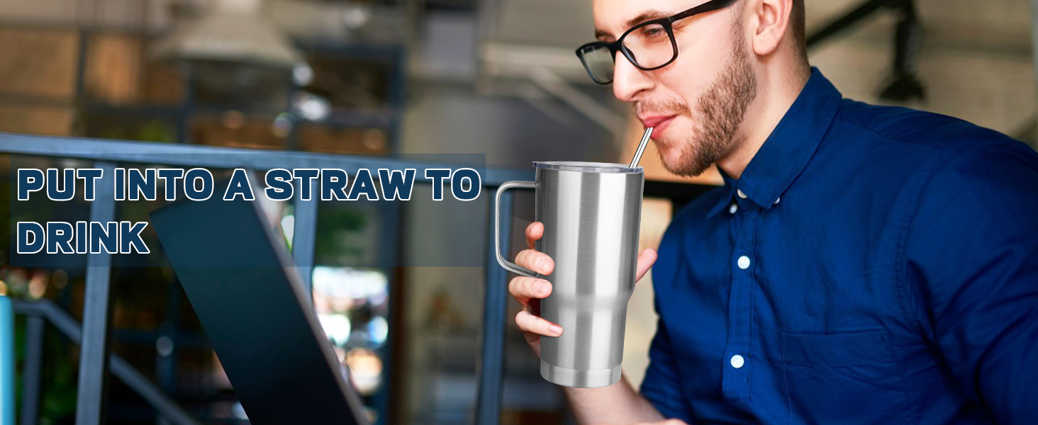 stainless steel tumbler with straw