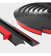 39 Inch Collapsible Shower Threshold Water Dam Barrier,Self Adhesive Silicone Shower Water Bathtu...