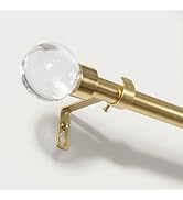 NICETOWN Adjustable Gold Curtain Rod, Extendable Living Room Window Treatment Curtain Rod, Luxury...