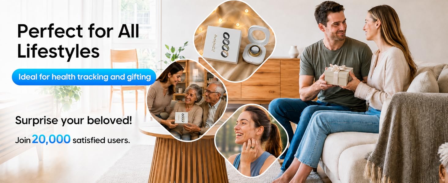 Smart ring gift for health tracking, fitness, sleep tracking, and daily wellness