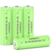 DURNERGY Rechargeable AA Batteries 4 Pack, Double A Battery, 1200mah 1.2v NIMH AA Rechargeable Ba...
