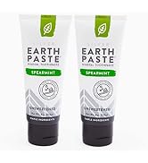 Redmond Earthpaste - All Natural Non-Fluoride Toothpaste, Unsweetened Spearmint 4 Ounce Tube (2 P...