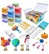 Modeling Clay Kit - 50 Colors Air Dry Ultra Light Magic Clay, Soft & Stretchy DIY Molding Clay wi...