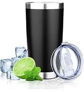 FLIFQI 20oz Tumbler with Lid Double Wall Vacuum Insulated Travel Coffee Mug Stainless Steel Therm...