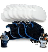 NEWKE 12 Pack Upgraded Canister Filter Pads for AMOSIJOY 172/225/265GPH Aquarium External Filter,...