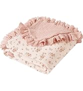 Konssy Flounce Muslin Baby Blankets, Cotton Crib Blanket for Baby Infant Toddler, Super Soft and ...