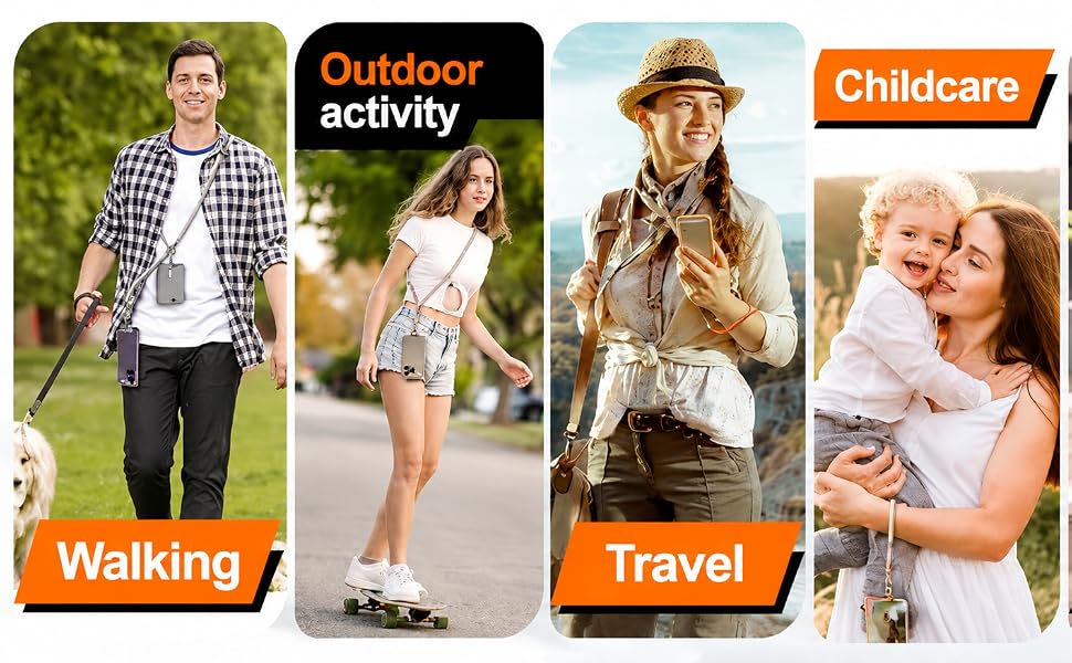 Phone Theft Protection iphone Carrier For Walking Retractable Crossbody Lanyard Necklace For Phone