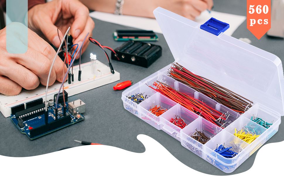 U-shaped jumper kit for easy insertion into breadboards