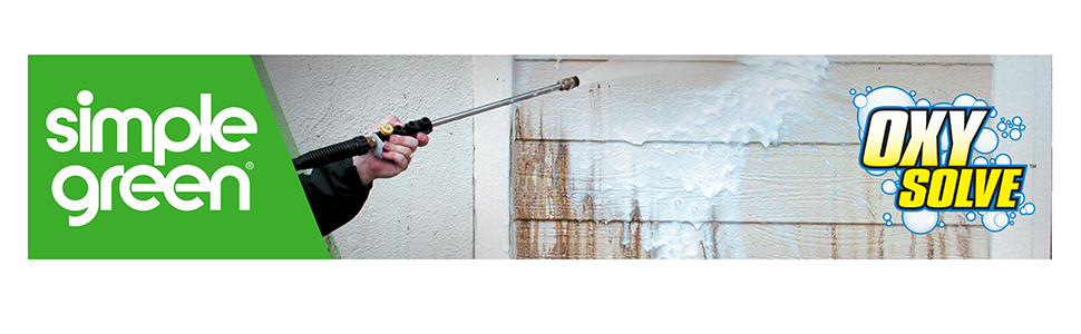 Simple Green branded header for Oxy Solve House & Siding Cleaner