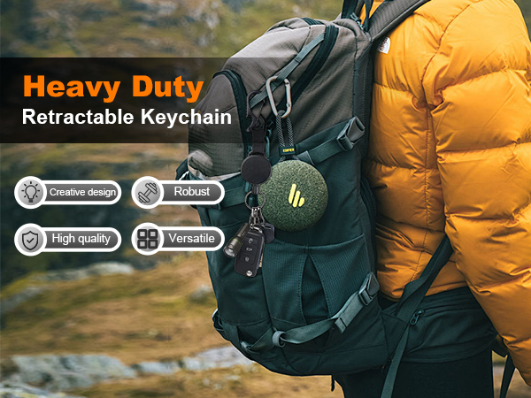 Heavy Duty Retractable Key Ring