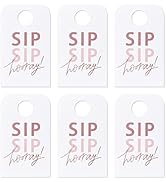 American Greetings Bottle Tags, Sip Sip Hooray! (6-Count)