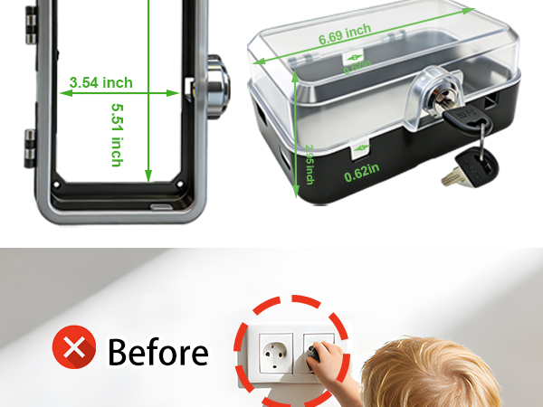 Child Proof Outlet Lock Box