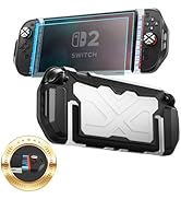 Toladoshop Dockable for Switch 2 Grip Case (2025) Accessories, Armor Slim Military-Grade Protecti...