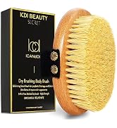 ICANdOIT-High Strength Dry Body Brush for Skin,Natural Bristle Exfoliating Massage Brush for Cell...