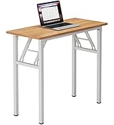 Need Small Desk 31 1/2" No Assembly Foldable Writing Table,Sturdy and Heavy Duty Folding Computer...