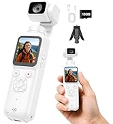 VETEK Portable Digital Camera 4K for Vlogging and Photography, Pocket Camera for Travel, Mini Vlo...