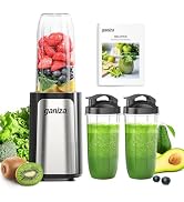 Ganiza Blender for Smoothies, 14Pcs Personal Blender for Shake and Smoothies for Kitchen with 3 P...